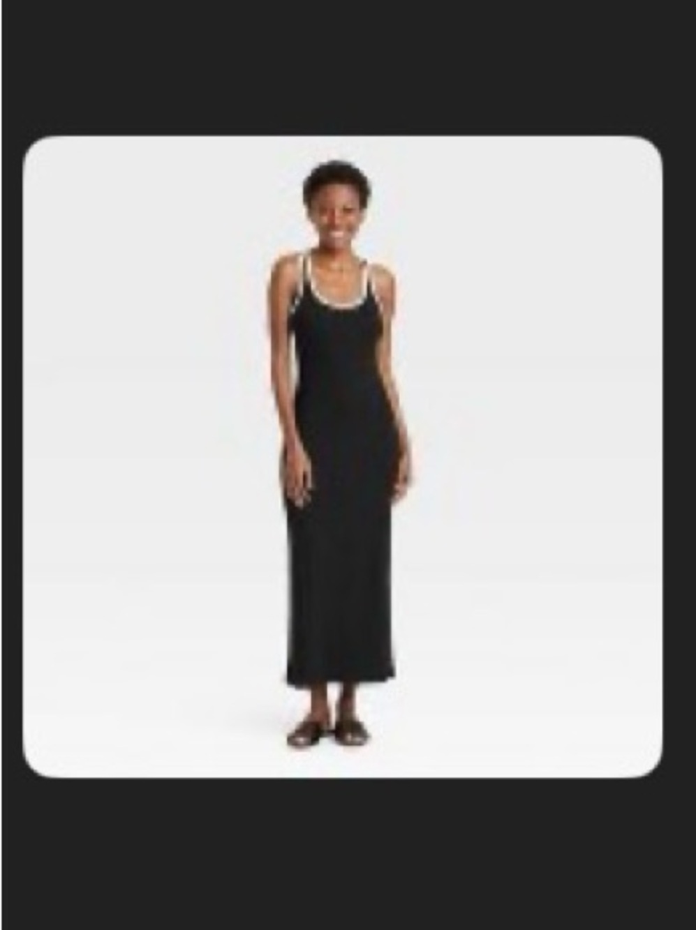 Target a new day Black Maxi Dress with White Trim